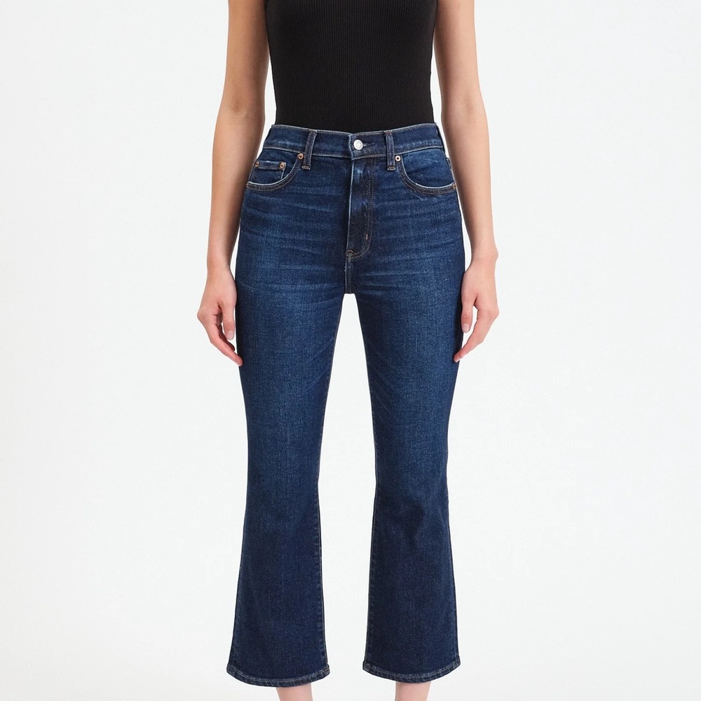 Daze Denim Shy Girl High Rise Crop Flare jeans